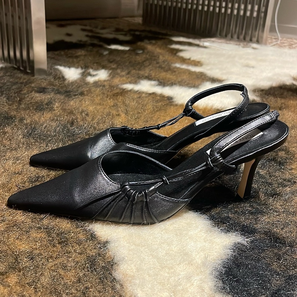 Tony Bianco black kitten heels worn once